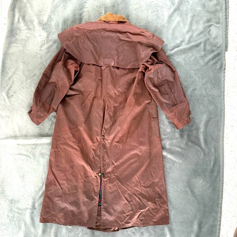 Backhouse of Barbour New Zealand’s original wet weather rain coat. Brown/Plaid. - Picture 4 of 9